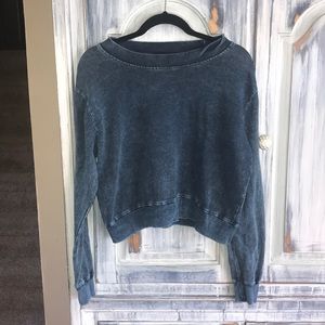 Acid Wash Crop Sweater